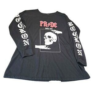 Pride World Tour Maxi Ride T-shirt Women's M Longsleeve Black Punk Goth